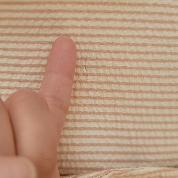 Banana Republic Blazer Retro Cream Color With Taupe And Silver Stripes- Size 12 - Picture 7 of 9